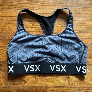 VSX Large Gray & Black Sports Bra